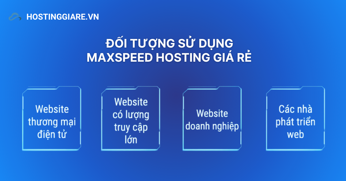 đối tượng sử dụng MaxSpeed Hosting Giá Rẻ