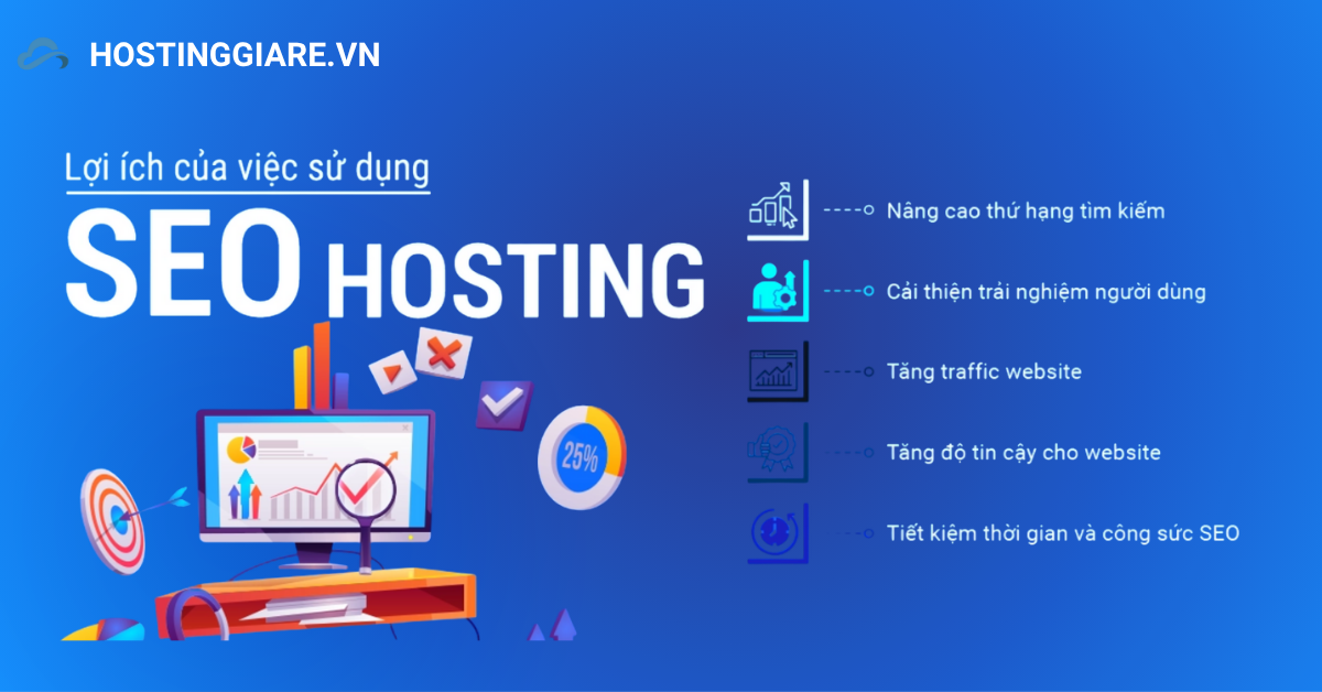 SEO hosting mang lại nhiều lợi ích vượt trội cho website, đặc biệt trong việc cải thiện khả năng hiển thị trên các công cụ tìm kiếm và trải nghiệm người dùng. Dịch vụ này giúp tăng độ tin cậy, tính riêng biệt cho trang web, từ đó cải thiện thứ hạng trên các trang kết quả tìm kiếm.